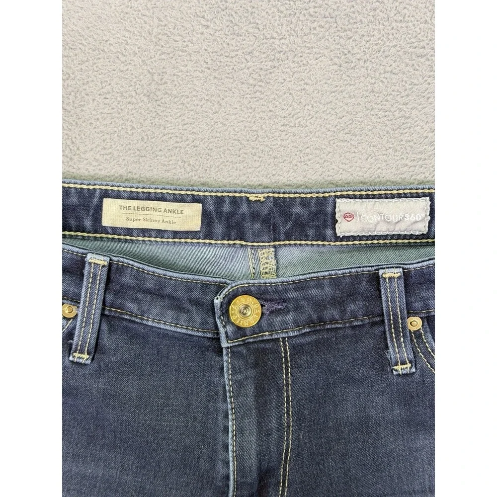 Adriano Goldschmied Legging Jeans Womens 31R Blue Super Skinny Ankle Contour 360